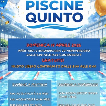 BUON COMPLEANNO PISCINE QUINTO!